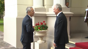 NATO Secretary General meets with the President of Lithuania (B-ROLL)