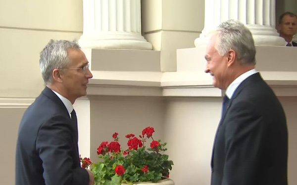NATO Secretary General meets with the President of Lithuania (B-ROLL)