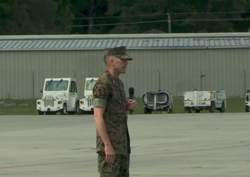 Marine Aircraft Group 29 change of command ceremony (B-Roll)