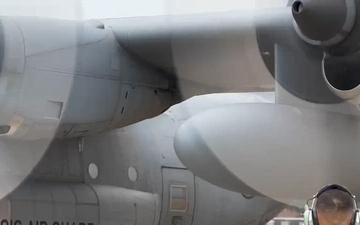 U.S. Airmen refuel a U.S. Air Force A-10 Thunderbolt aircraft with fuel from a C-130 Hercules aircraft