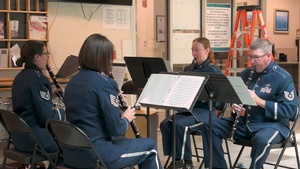 Air National Guard Bands play at Charles George VA Hospital