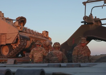 Charlie Company 142nd Division Sustainment Support Battalion Loading Bradley's B- Roll