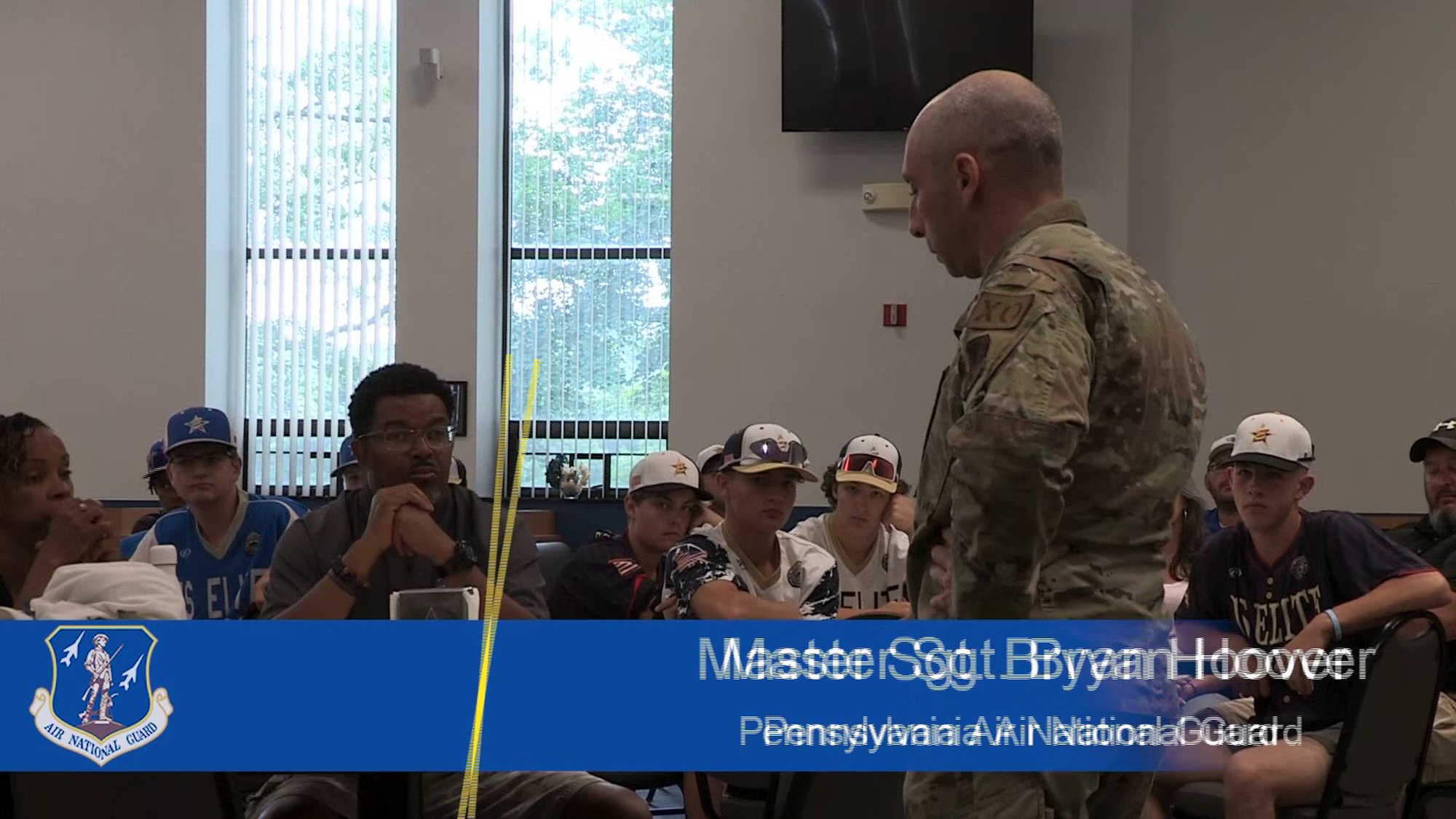 The U.S. Elite Baseball Team toured the 171st Air Refueling Wing, Pennsylvania Air National Guard June 20, 2023. (U.S. Air National Guard video by Master Sgt. Bryan Hoover)