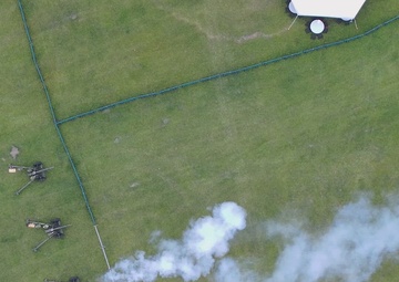 B-Roll: Independence Day 21-Gun Salute on MCB Camp Lejeune 2023