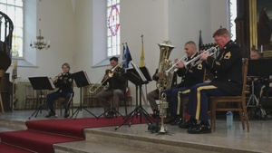 B-Roll: U.S. Army Ivy Brass Quintet entertains Estonian crowd at U.S. Independence Day Celebration