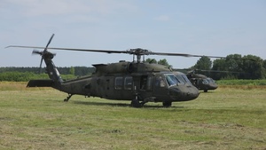 B-Roll: 3rd Combat Aviation Brigade provides UH-60 Blackhawk aviation support for airborne training