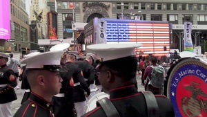 Quantico Marine Band performs at Times Square, New York during Fleet Week