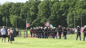 Quantico Marine Band performs at John Glenn High School during Fleet Week