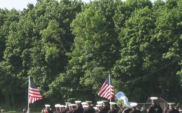 Quantico Marine Band performs at John Glenn High School during Fleet Week
