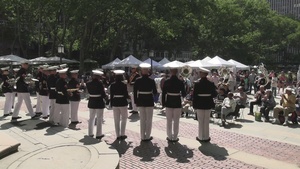 Quantico Marine Band performs at Bryant Park in New York during Fleet Week