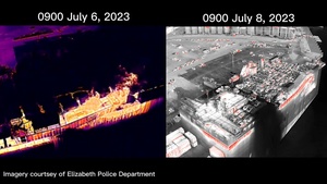 Motor vessel Grande Costa D'Avorio UAS thermal video