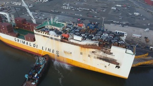 motor vessel Grande Costa D’Avorio UAS footage