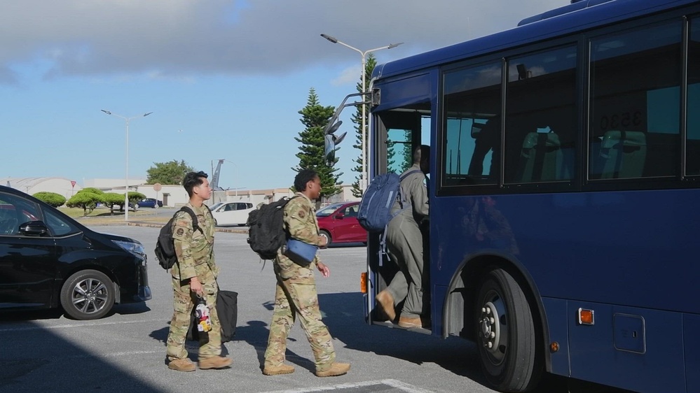 DVIDS Video 960th Airborne Air Control Squadron departs Kadena