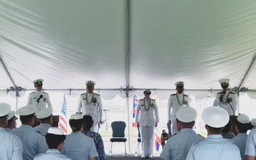 Lt. Piker relieves Lt. Cmdr. Blinsky - U.S. Coast Guard Cutter Joseph Gerczak Change of Command Ceremony