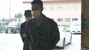 U.S. Air Force Maintenance Airmen brief Japan Air Self-Defense Force Air Defense Command on Aircraft Battle Damage Repair during Mobility Guardian