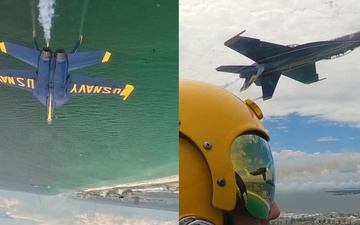 2023 Blue Angels Perform Double Farvel over Pensacola Beach