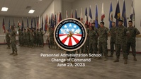 Personnel Administration School Change of Command Ceremony