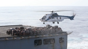 Vertical Replenishment aboard USS Nimitz