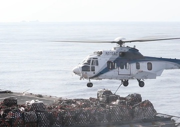 Vertical Replenishment aboard USS Nimitz