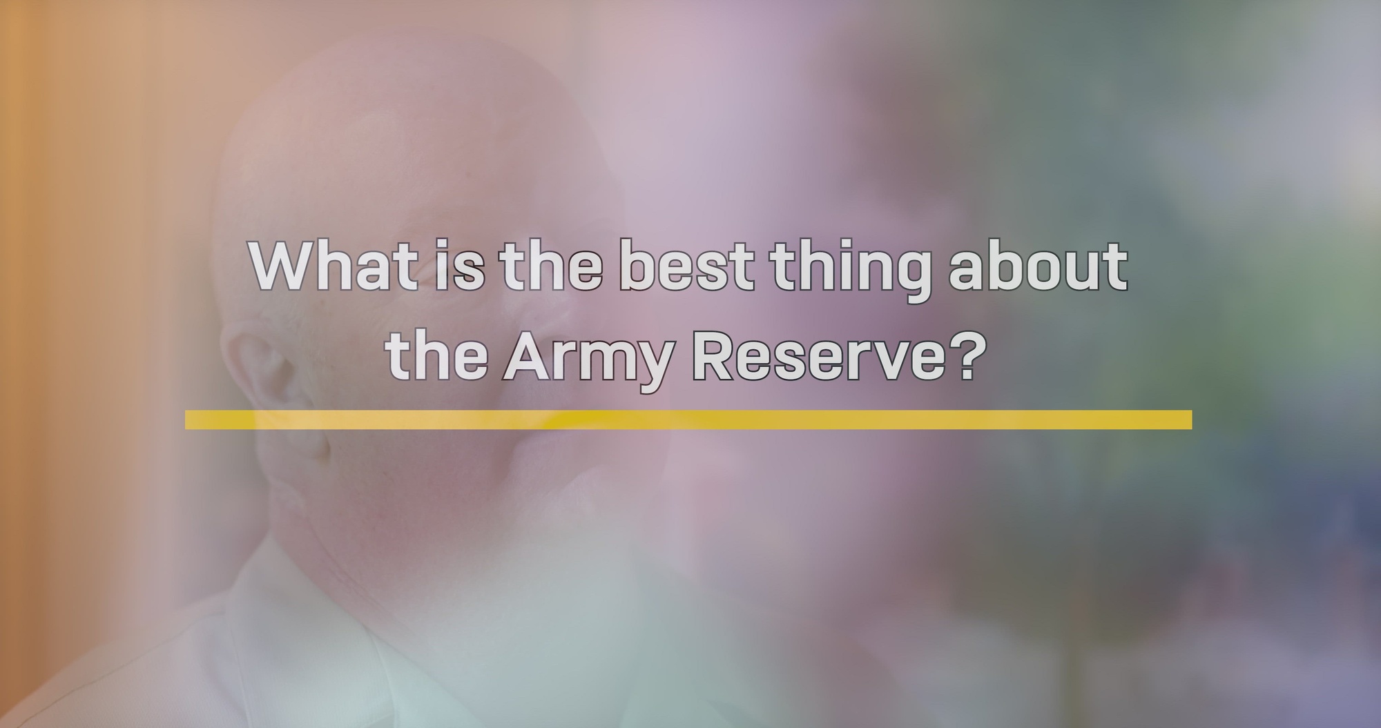 Army Reserve Ambassador Jim Bernet tells us what he thinks the best thing about the Army Reserve is.