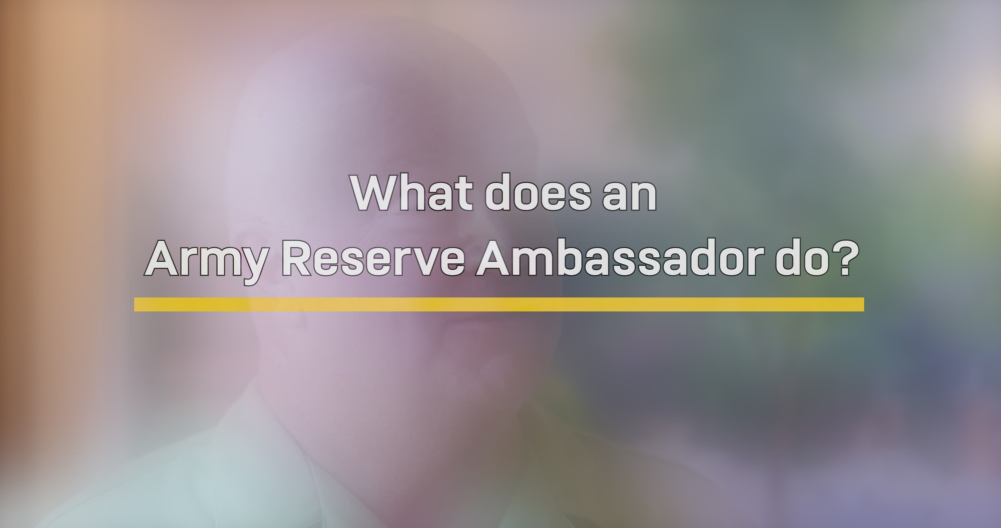 Army Reserve Ambassador Jim Bernet tells us what being an Army Reserve Ambassador entails.