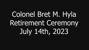 Col. Bret M. Hyla retires after 37 years in the Marine Corps.