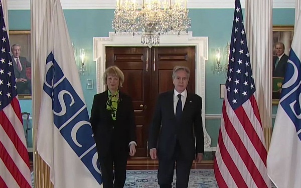 Secretary of State Antony J. Blinken meets with OSCE Secretary General Helga Maria Schmid