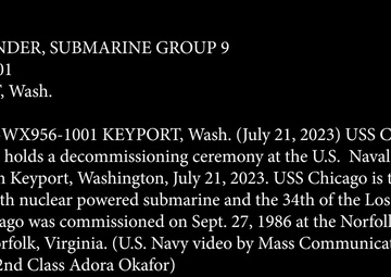 USS Chicago Decommissioning Ceremony