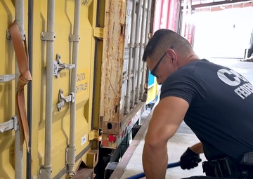 B-Roll of CBP Officers at the Port of Savannah conducting targeted outbound shipments.