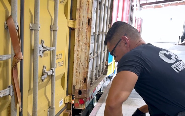 B-Roll of CBP Officers at the Port of Savannah conducting targeted outbound shipments.