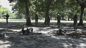 GDF, Royal Bermuda Regiment, and Royal Bahamas Defense Force train at Camp Seweyo
