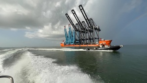 Coast Guard crew escorts motor vessel Zhen Hua 29 down Houston Ship Channel