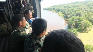Multinational service members jump from UH60