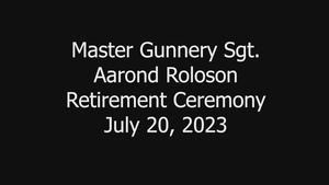 Master Gunnery Sgt. Aarond Roloson retires after 26 years of service in the Marine Corps.