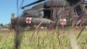 Leadership from the 62nd Medical Brigade, U.S. Army, visit Camp Rocky and soldiers of the 144th Area Support Medical Company, UTNG, conduct a blood exchange during Talisman Sabre 2023