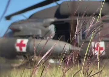 Leadership from the 62nd Medical Brigade, U.S. Army, visit Camp Rocky and soldiers of the 144th Area Support Medical Company, UTNG, conduct a blood exchange during Talisman Sabre 2023