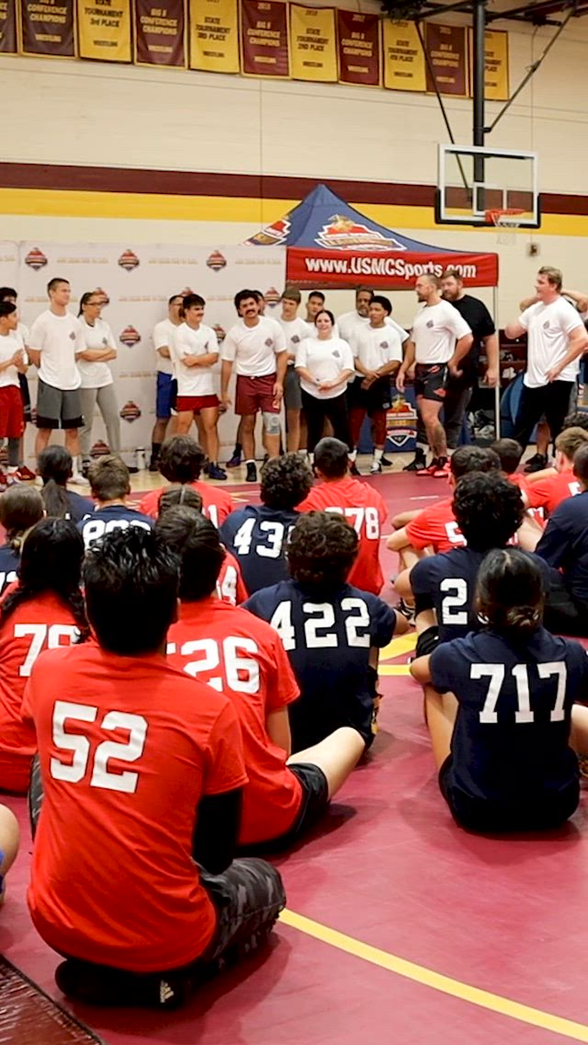 U.S. Marines with Recruiting Station Sacramento, 12th Marine Corps District, participate in the United States Marine Corps Sports Leadership Academy at Sacramento City College in Sacramento, Calif. on July, 29, 2023. The leadership academy is designed to teach athletes the fundamentals of Marine Corps leadership while learning techniques and skills to help them succeed in their sport. (U.S. Marine Corps video by Sgt. Seaira Moore)