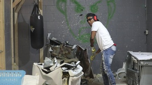 3rd ID Soldiers Discuss Mental Health Awareness with Rage Room Benefits