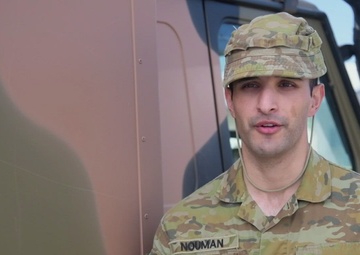 Australian Defense Force 3rd Health Battalion Lt. Rommel Nouman talks about his training experience with the 144th Area Support Medical Support Company during Talisman Sabre 2023