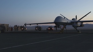 Airmen conduct an Air Force Proof-of-concept in Air Force MQ-9 Reaper at The Combat Center.