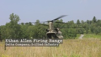 Delta Company 3-172nd Infantry Conduct Chinook Sling Load Training