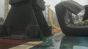Damage to Camp Lester from Typhoon Khanun