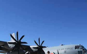 Aerial Firefighting MAFFS-equipped C-130H Starts Engines, Taxis and Departs