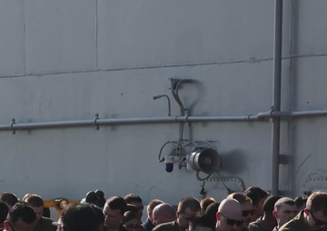 USS Bataan Sailors, 26th MEU Marines Conduct FOD Walk Down