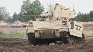 B-Roll: 1-8 CAV conducts Bradley qualification at Pabrade Training Area, Lithuania