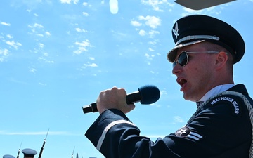 United States Air Force Honor Guard Drill Team performs at EAA AirVenture Oshkosh B-Roll