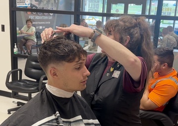 Hair artist honors heroes with scissors and smiles