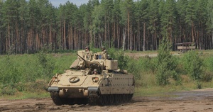 B-Roll: 1-8 Cavalry Regiment Bradley crews conduct weapons qualification in Pabrade, Lithuania