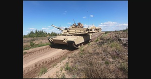 B-Roll: 1-8 Cavalry Regiment Abrams crews conduct weapons qualification in Pabrade, Lithuania