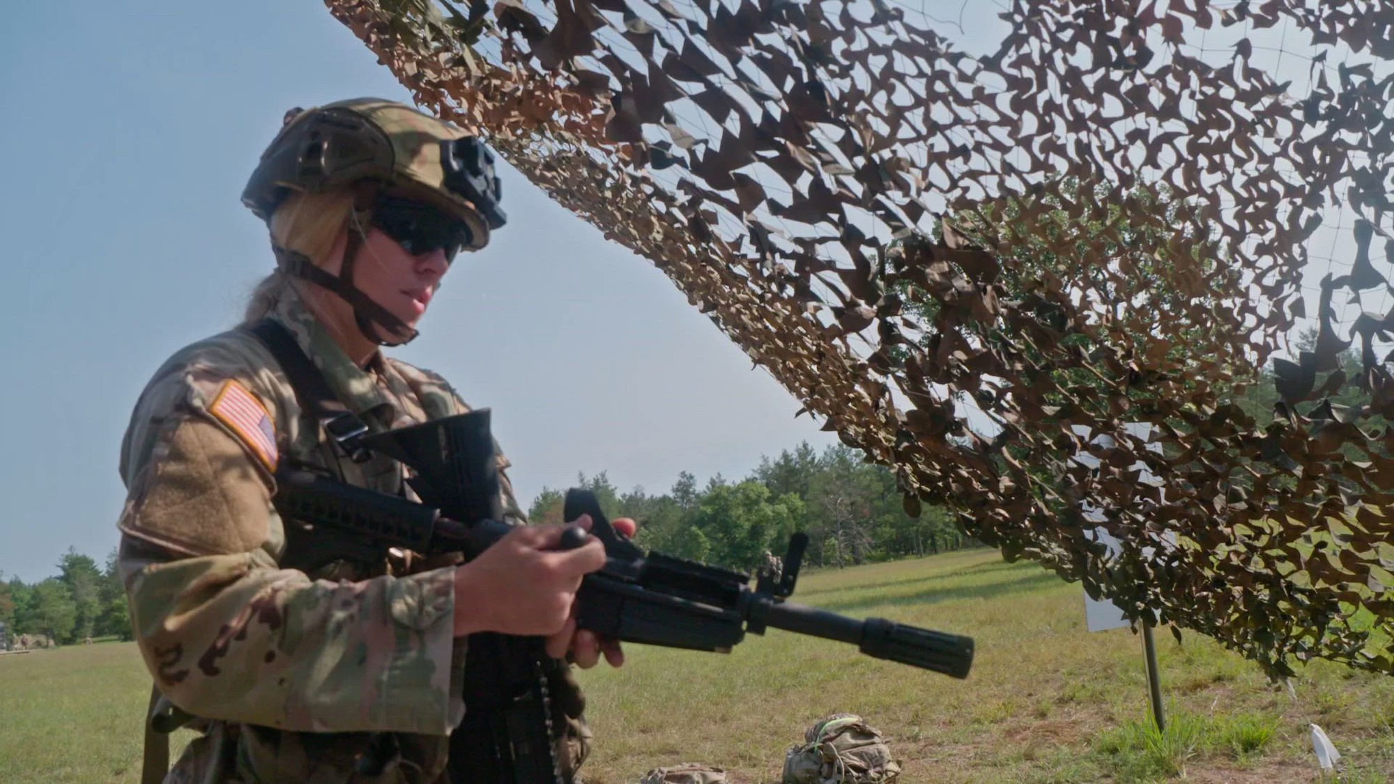 Expert Soldier Badge candidates are tasked with completing ten weapon system lanes, which require candidates to perform weapon related tasks such as load and unload, correct malfunctions, and a functions check. The candidates must successfully complete all ten tasks and only have one no go for the day. Weapon systems shown in this video include: M26 modular accessory shotgun, AT4, M240B machine gun, M17 pistol, M249 squad automatic weapon and M2 machine gun. Soldiers from all three U.S. Army components, reserve, national guard and active, attempting to earn the Expert Soldier Badge must successfully complete various physical and mental tasks such as: an expert physical fitness assessment, day and night land navigation, Soldier tasks including weapons, medical and patrol procedures, and finally a ruck march. Successfully completing these tasks, Soldiers will earn the Expert Soldier Badge.